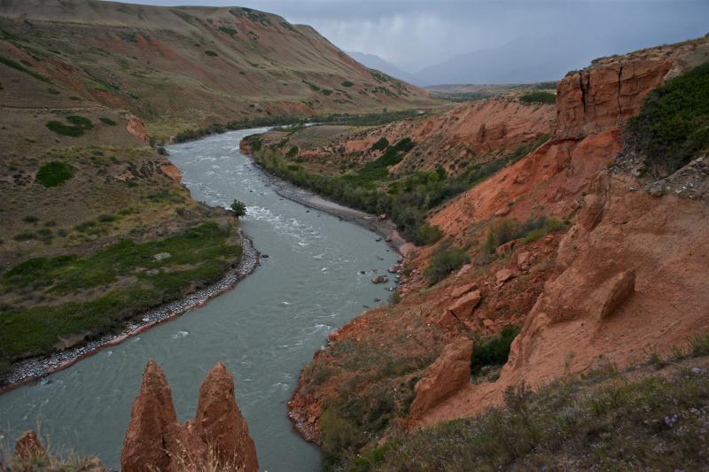 река Малый Нарын у слияния с рекой Нарын