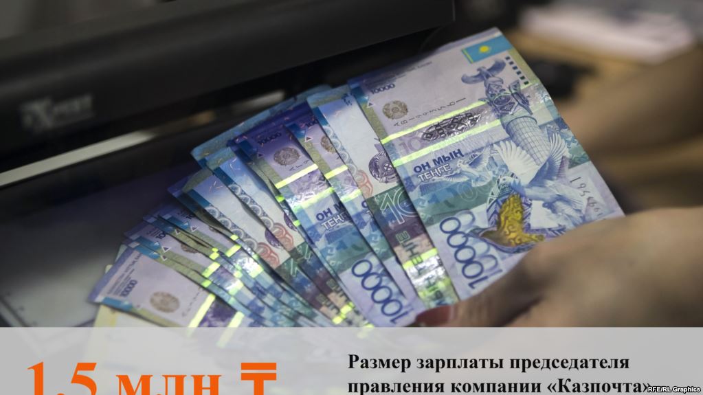 A cashier checks Kazakhstan's Tenge currency notes in a Eurasian Bank branch in Almaty January 15, 2015. Growing damage from Russia's financial crisis on neighbouring former Soviet states could bury President Vladimir Putin's dream of creating an economic union to rival the United States and European Union. From Belarus on the European Union's fringe to Kazakhstan on the border with China, some of those once firmly in Moscow's grip are now questioning whether Russia has what it takes to lead.  REUTERS/Shamil Zhumatov (KAZAKHSTAN - Tags: BUSINESS POLITICS)